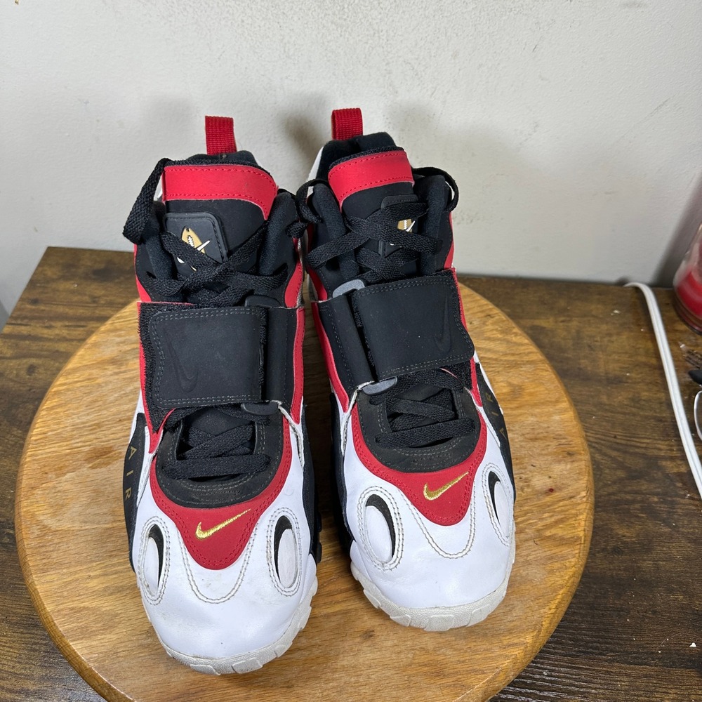 Nike Air Speed Turf 49ers White Black Red Gold 525225-101 Mens Size 10 - Picture 2 of 8